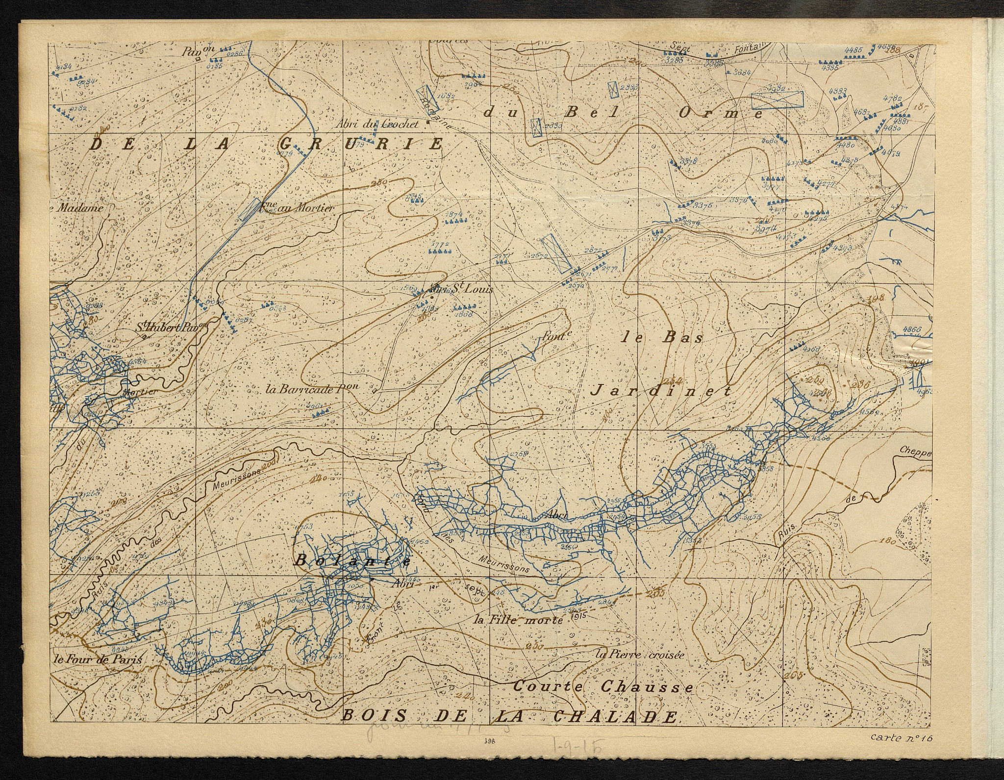 Carte n°16 — secteur de la Fille Morte