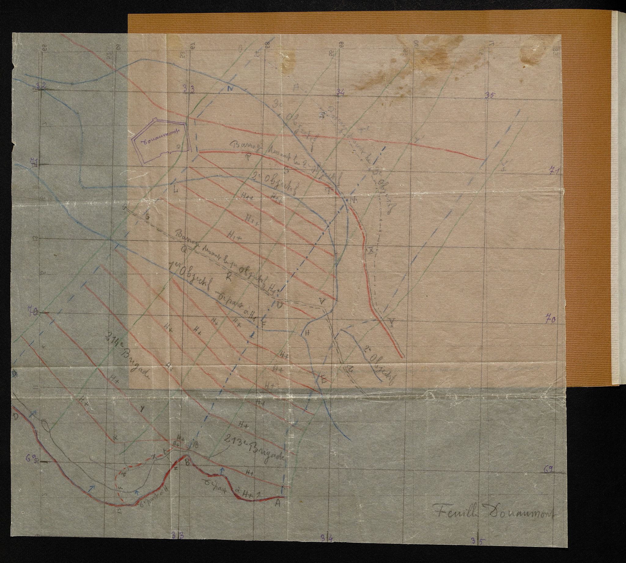 Calque manuscrit — Feuille Douaumont