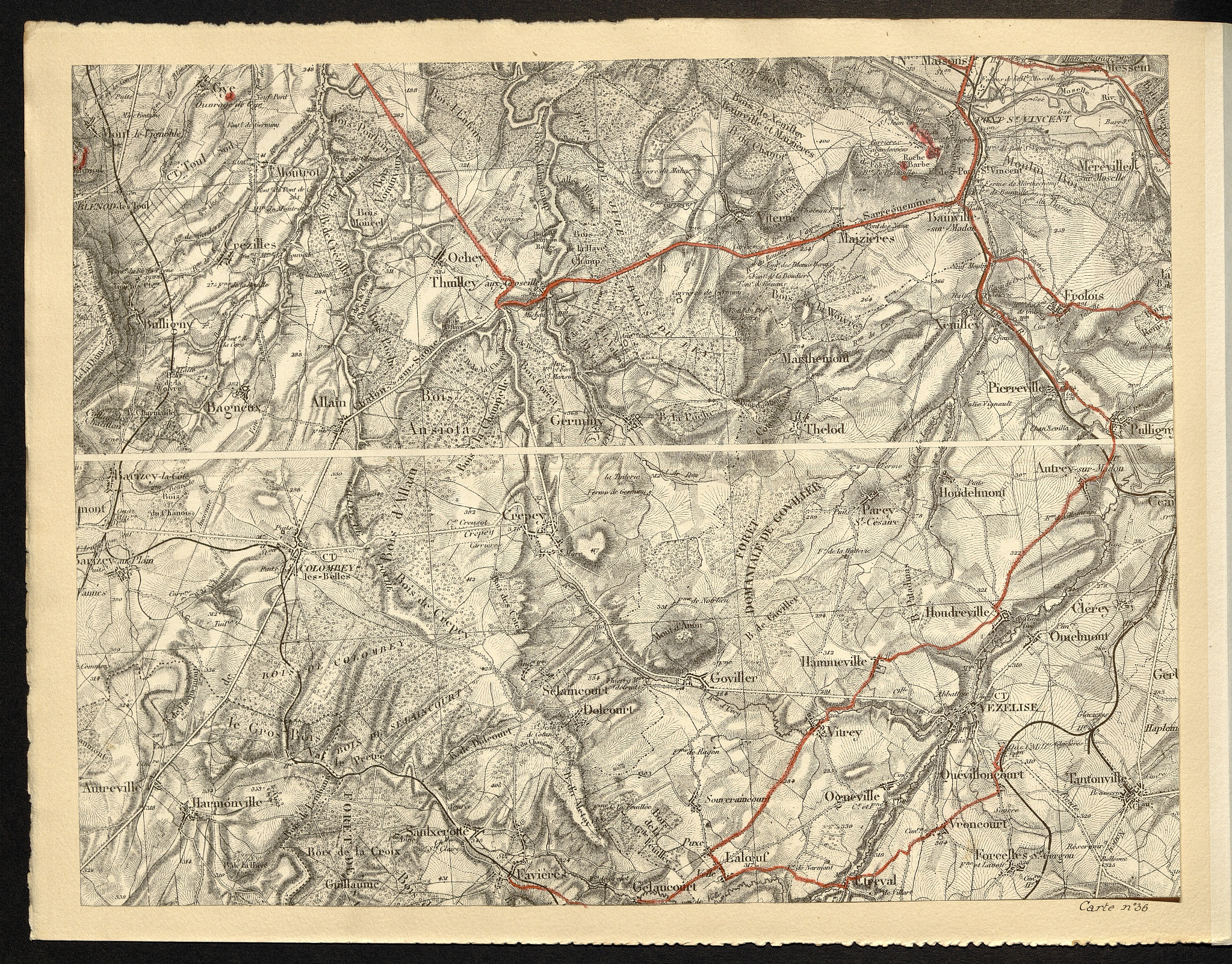 Carte 36 — secteur de Lorraine