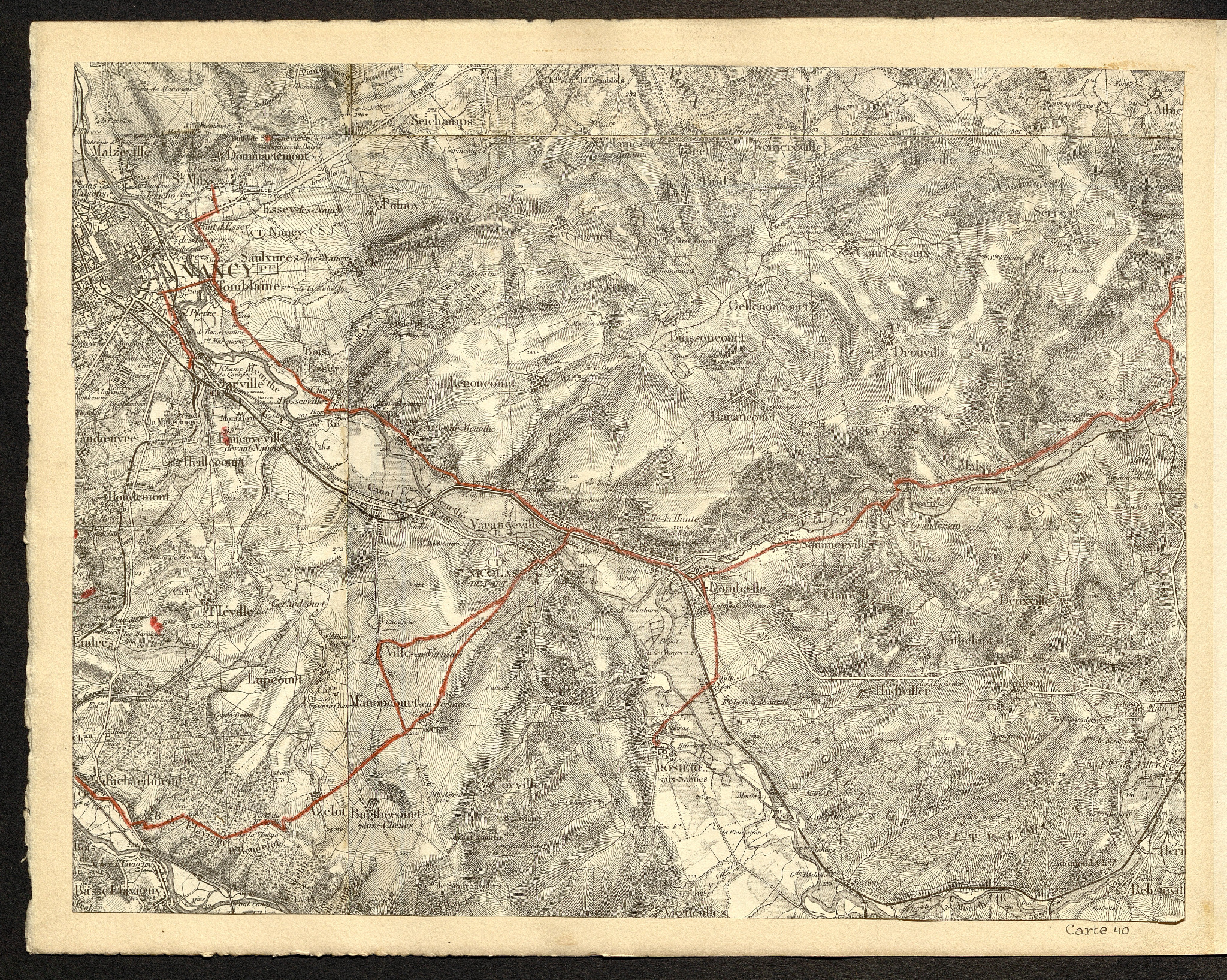 Carte 40 — Nancy et environs