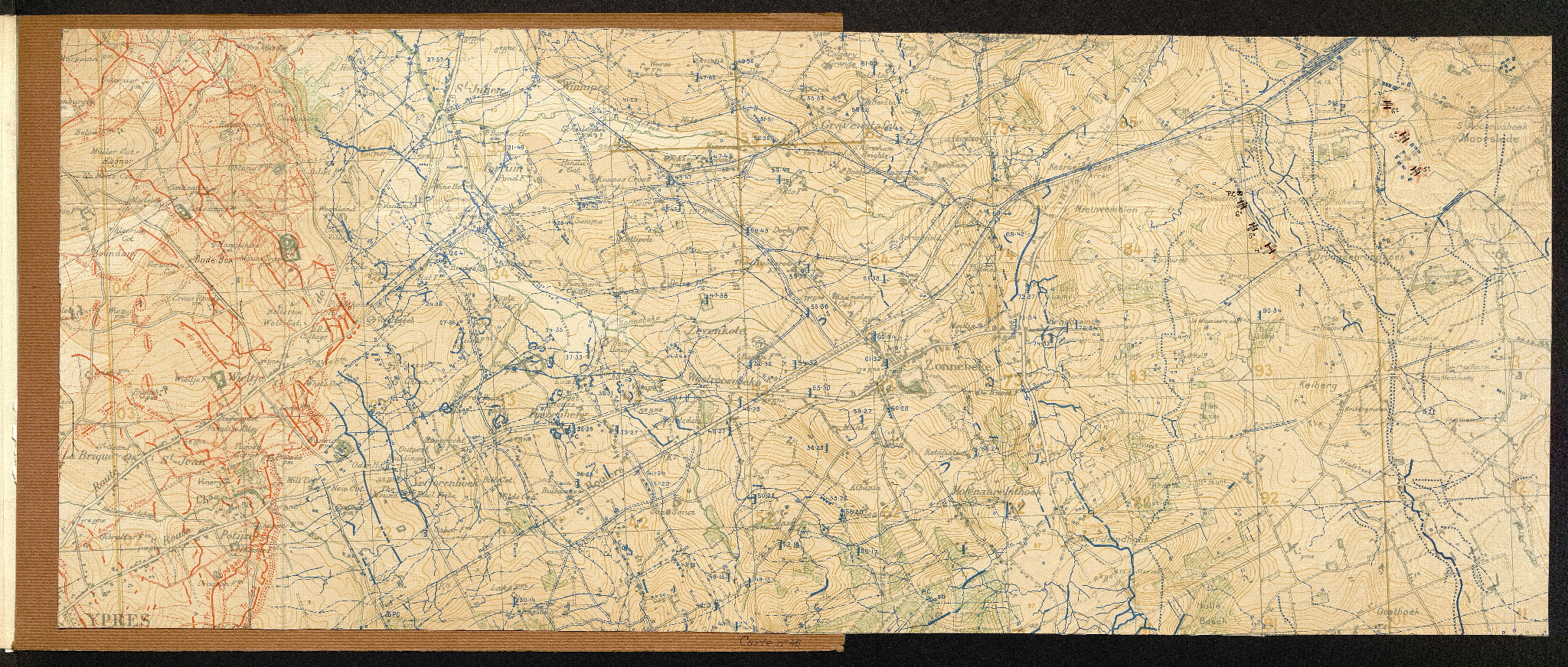Carte n° 46 — secteur d’Ypres, Zonnebeke et Moorslede