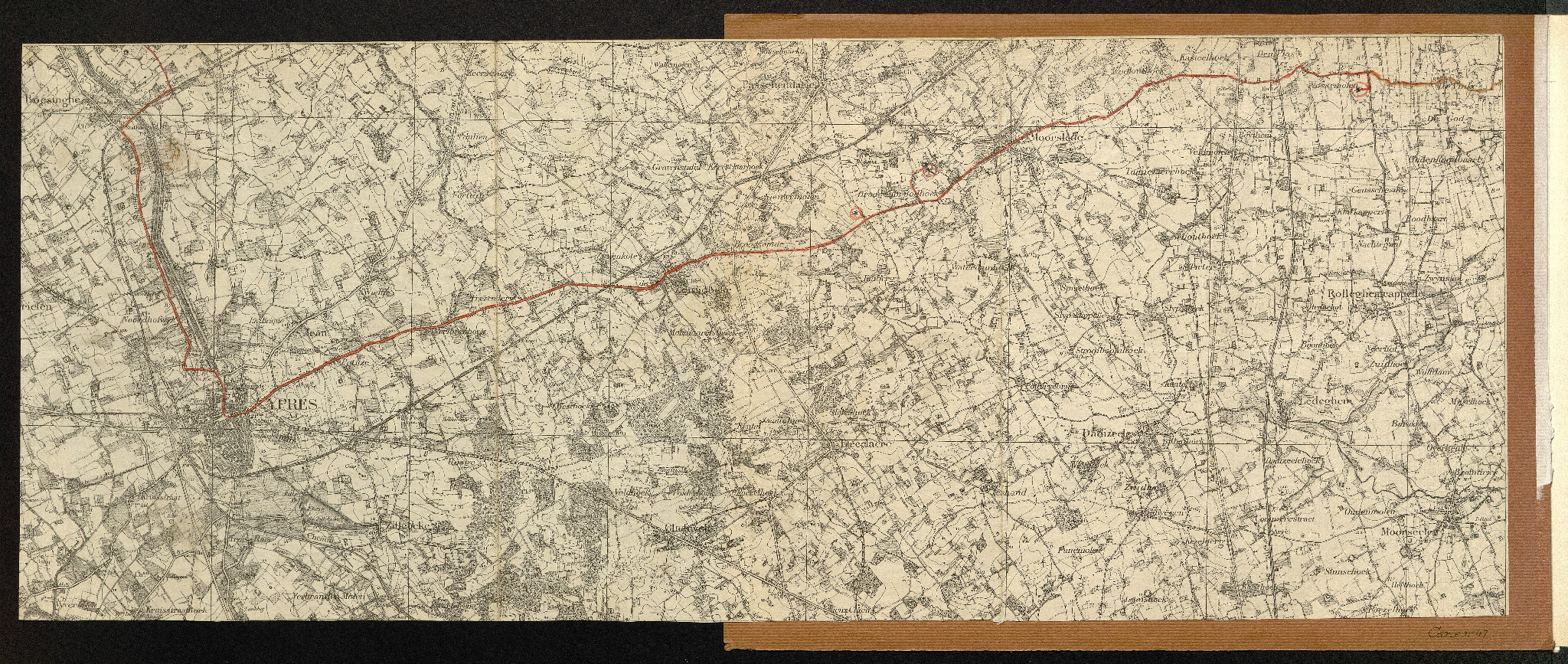 Carte n° 47 — itinéraire d’Ypres à Rolleghem-Cappelle