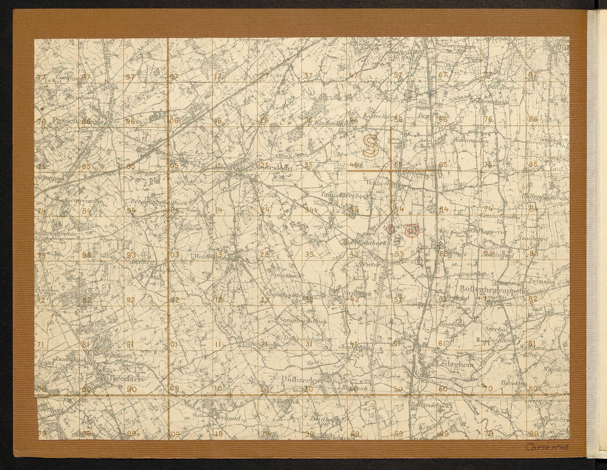 Carte n° 48 — Moorslede, Rolleghem-Cappelle et Dadizeele
