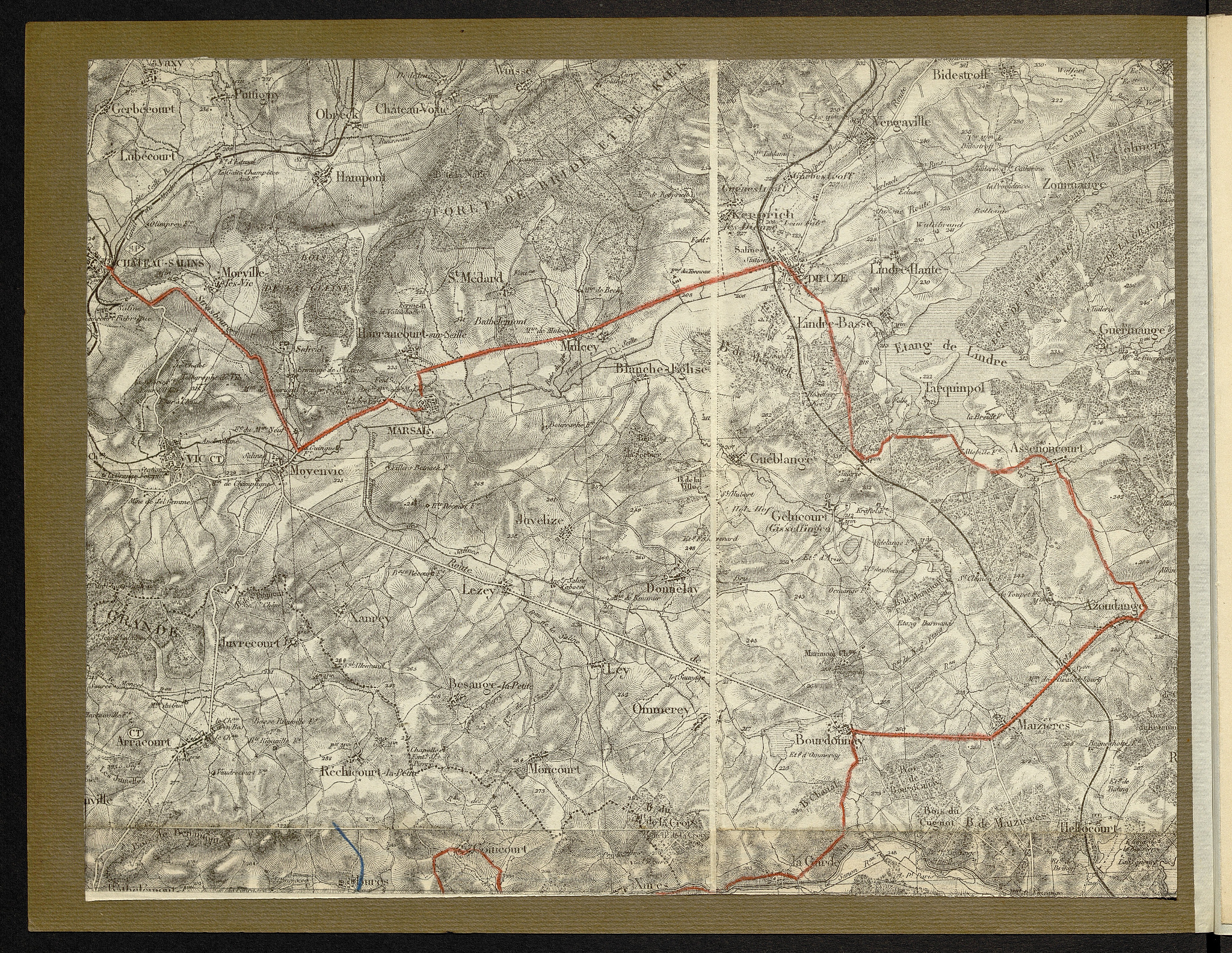 Carte n° 66 — Château-Salins, Marsal, Dieuze et Azoudange