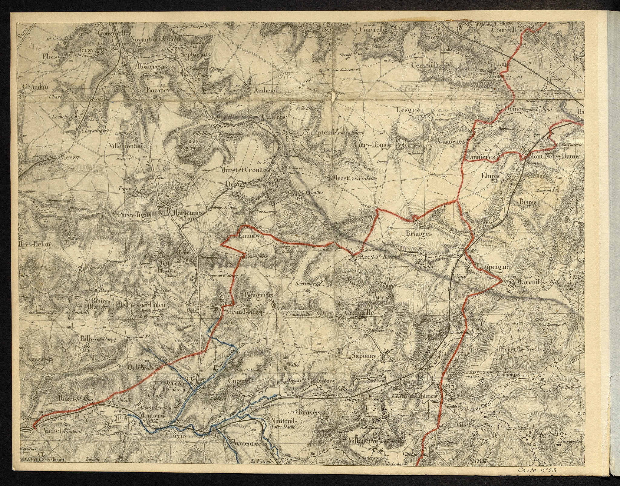 Carte n°28 — secteur du Chemin des Dames