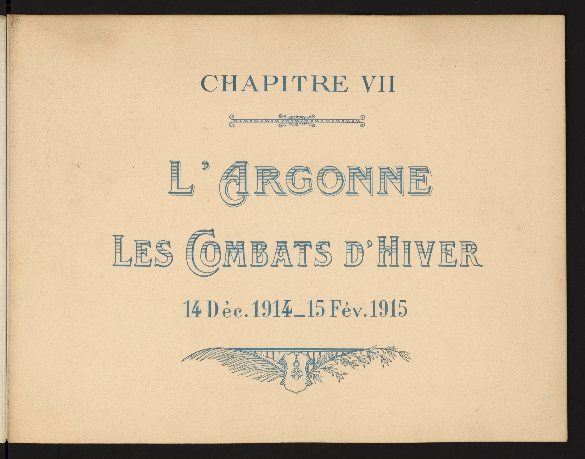 Chapitre VII — L’Argonne, les combats d’hiver