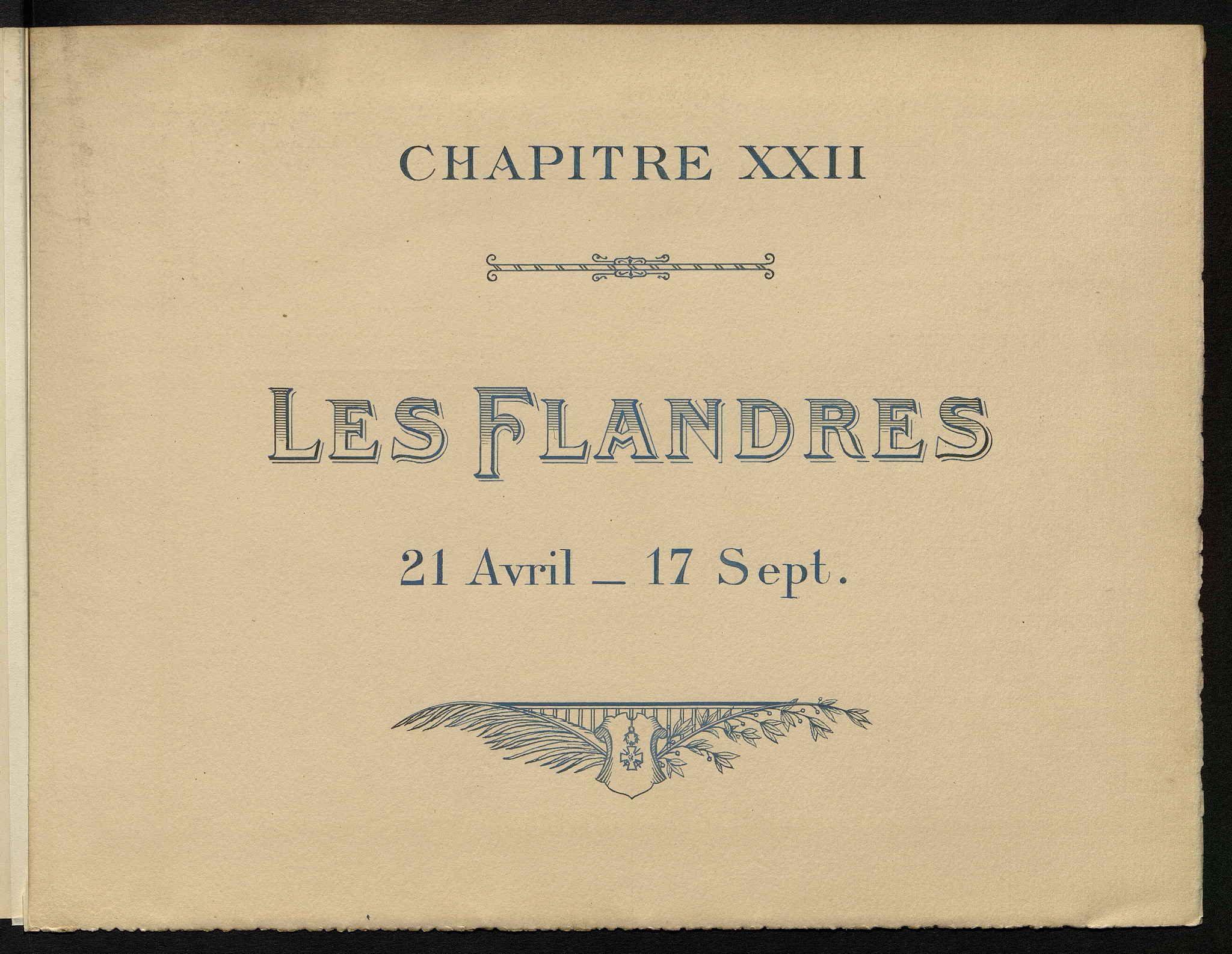 Chapitre XXII — Les Flandres
