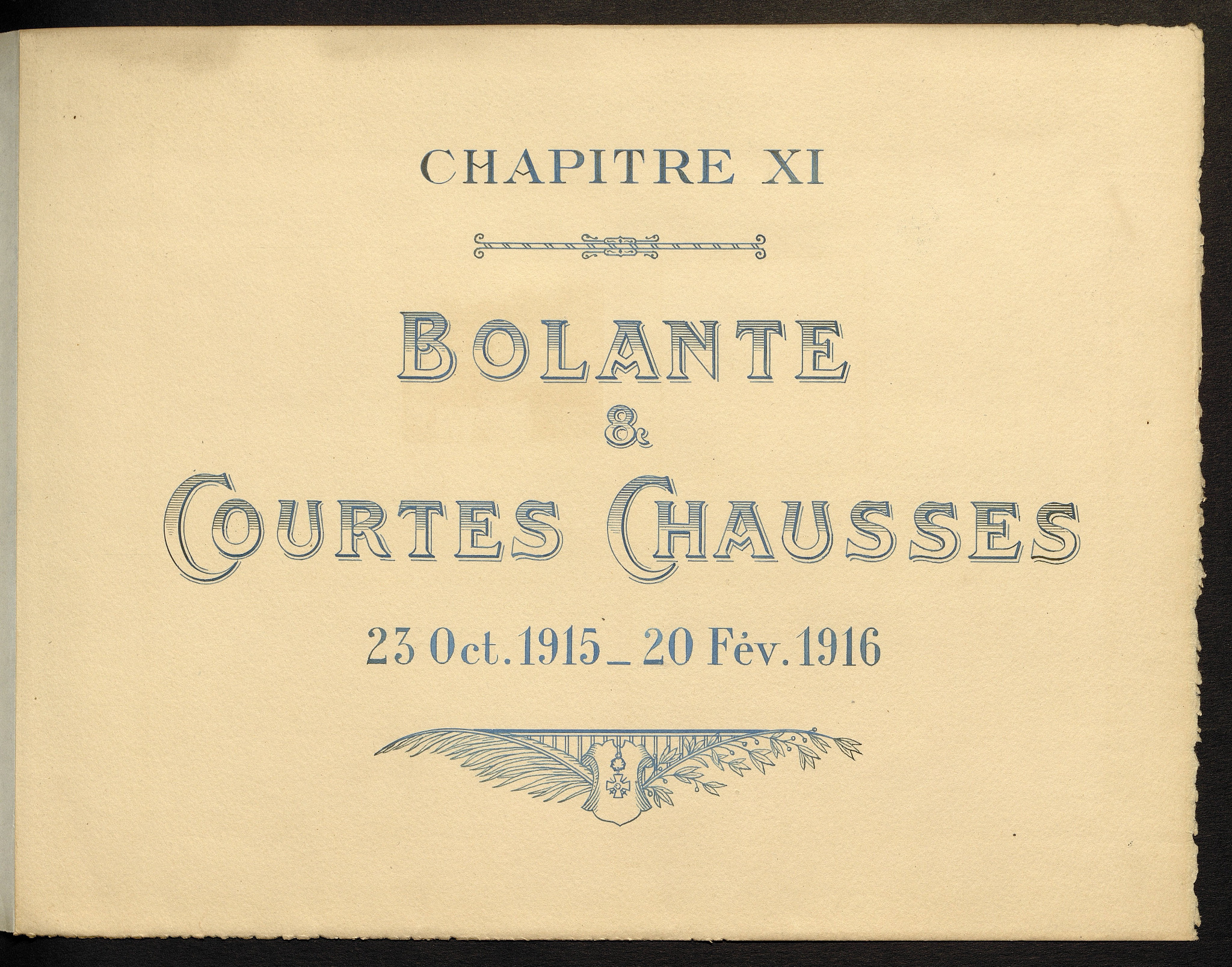 Chapitre XI — Bolante & Courtes-Chausses