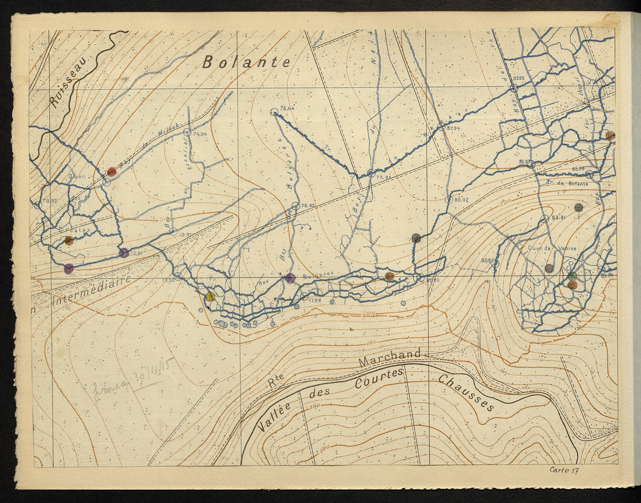 Carte 17 — Bolante et Courtes-Chausses