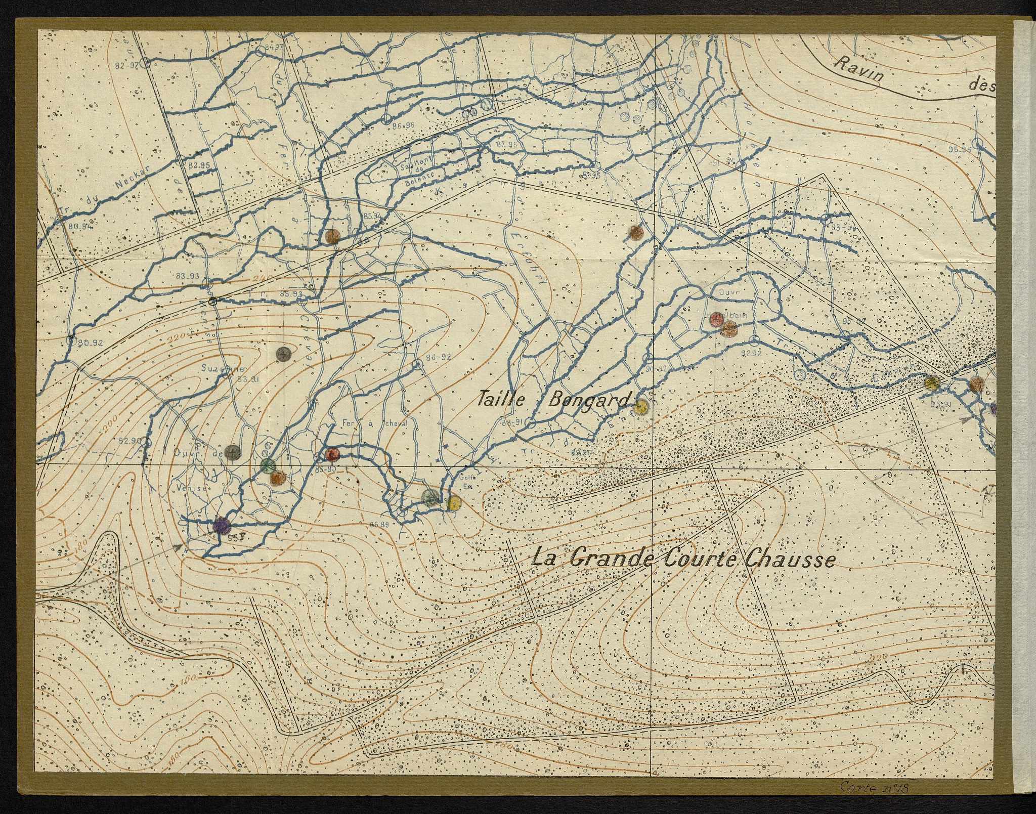Carte 18 — Taille Bongard et Grande Courte Chausse
