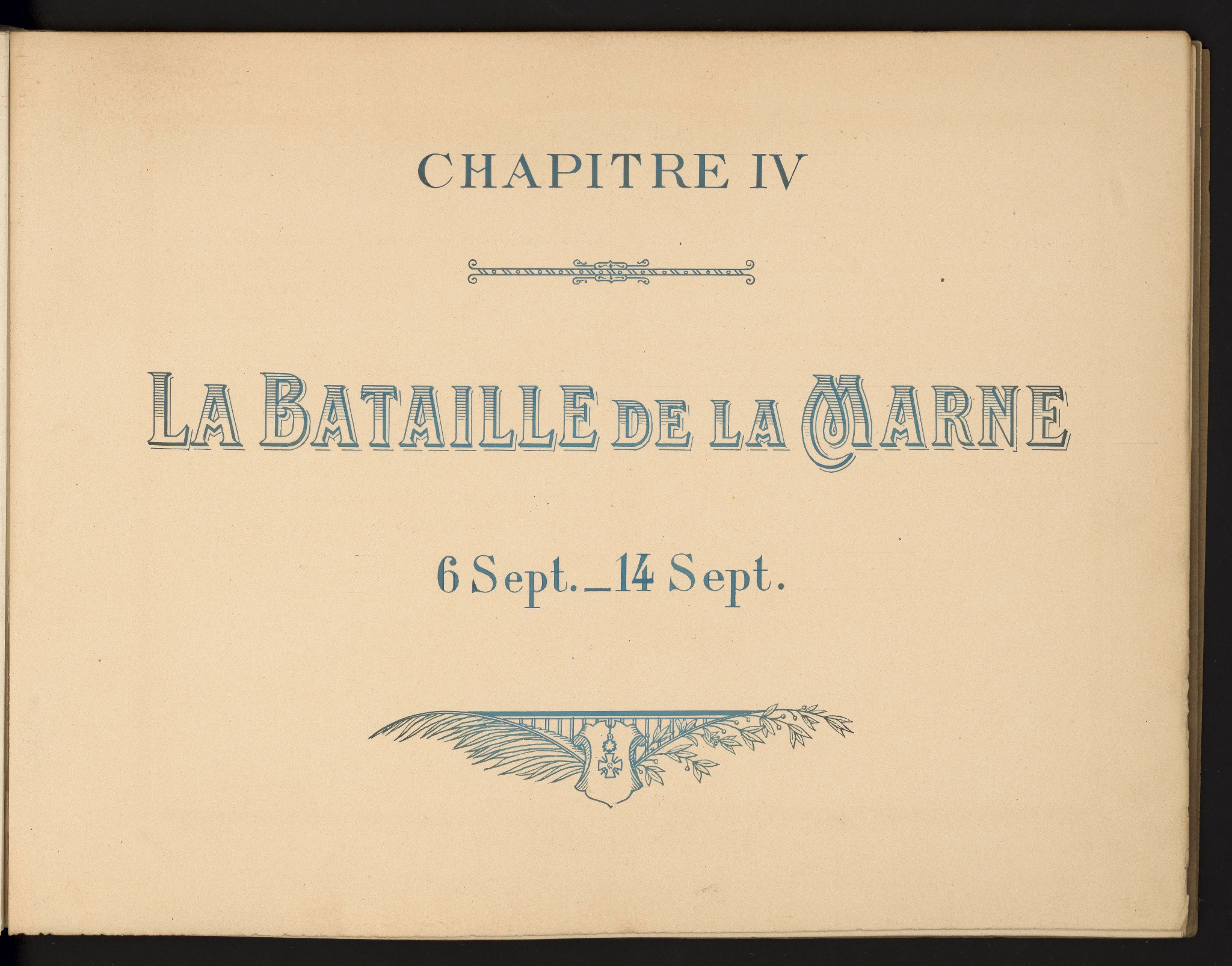 Feuillet original : Chapitre IV — La Bataille de la Marne