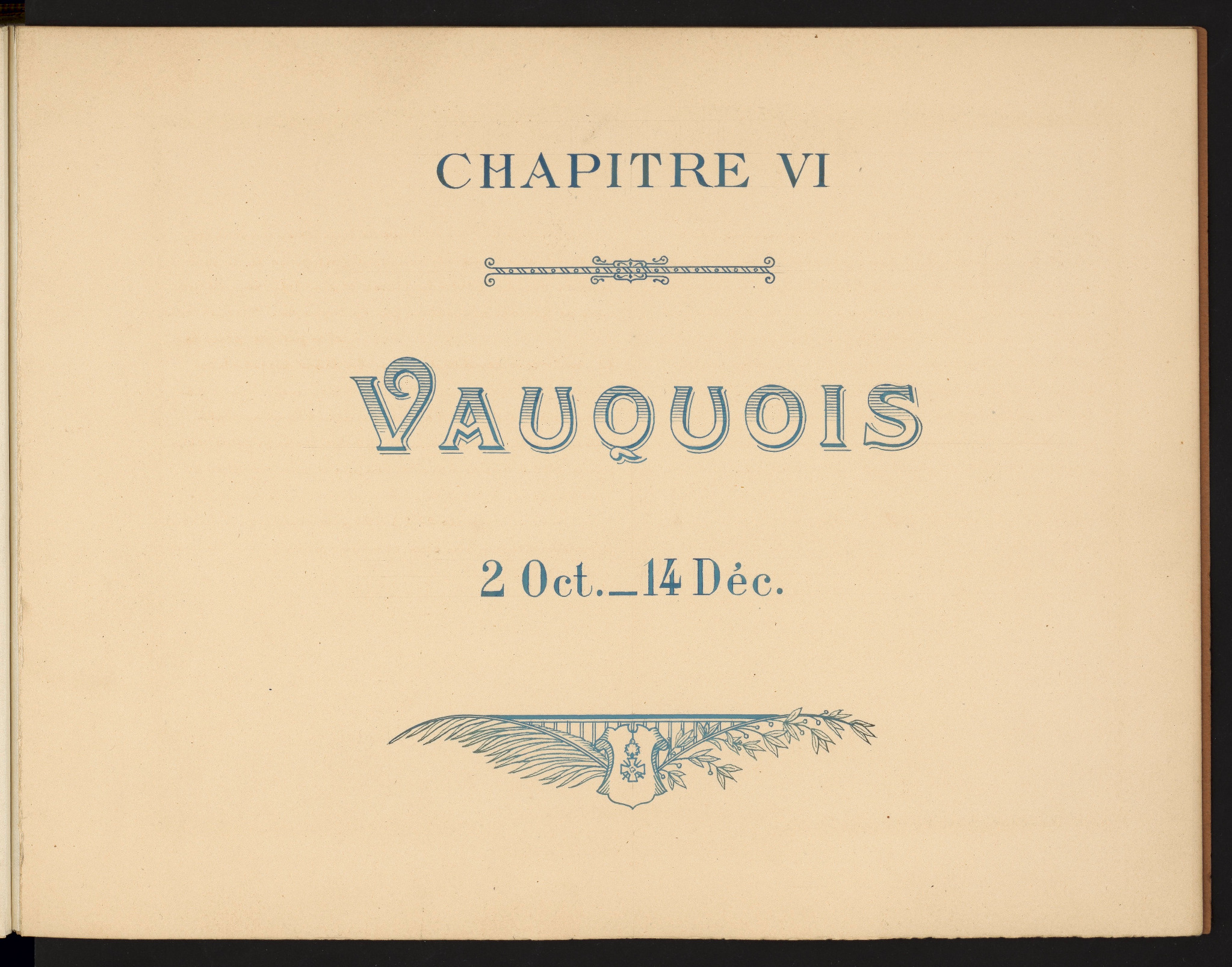 Feuillet original : Chapitre VI — Vauquois — 2 octobre–14 décembre